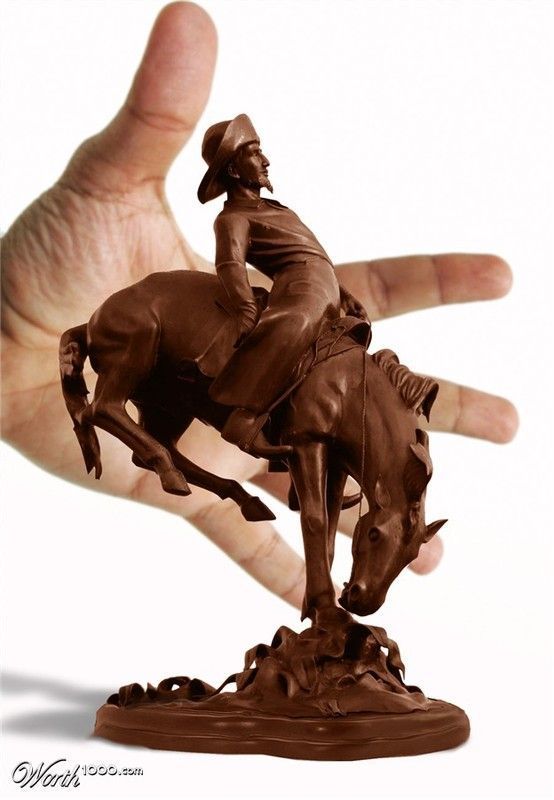 Sculptures en chocolat